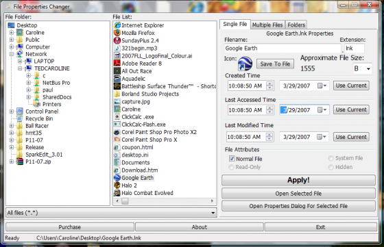 File & Folder Properties Changer v1.5.2