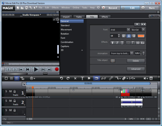 MAGIX Movie Edit Pro