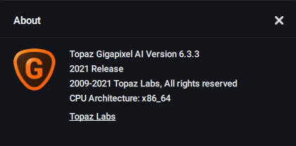 Topaz Gigapixel AI 6.3.3