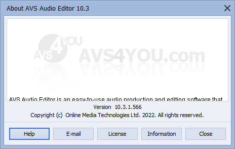 AVS Audio Editor 10.3.1.566