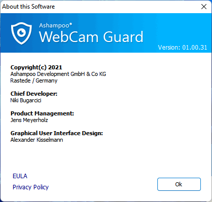 Ashampoo WebCam Guard 1.00.31