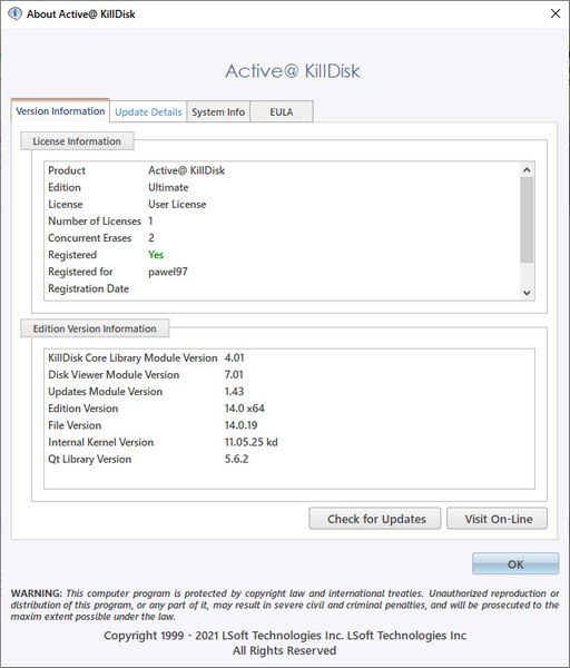 Active KillDisk Ultimate 14.0.19