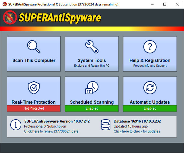 SUPERAntiSpyware Professional X 10.0.1242 + Portable