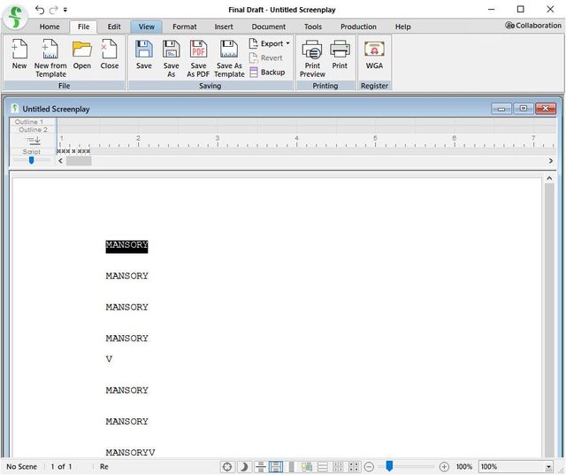 Final Draft 12.0.1 Build 60