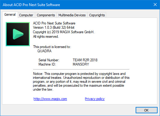 MAGIX ACID Pro Next Suite 1.0.3.32