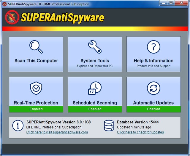 SUPERAntiSpyware Professional 8.0.1038