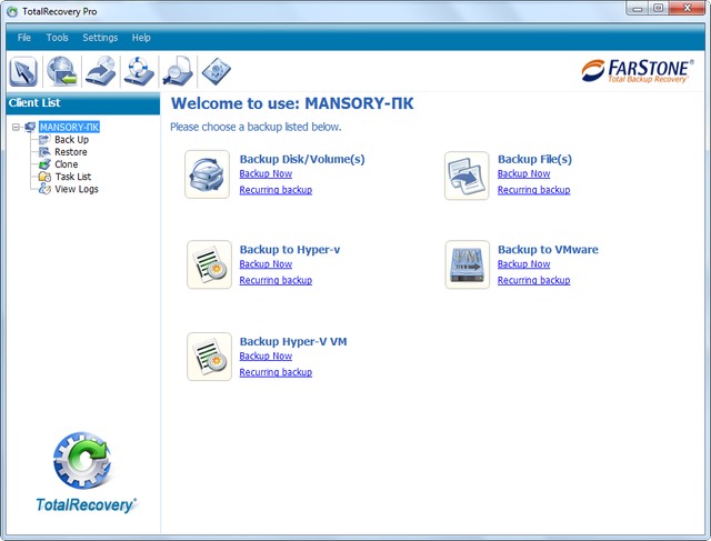 FarStone TotalRecovery Pro 11.0.3 Build 20161111