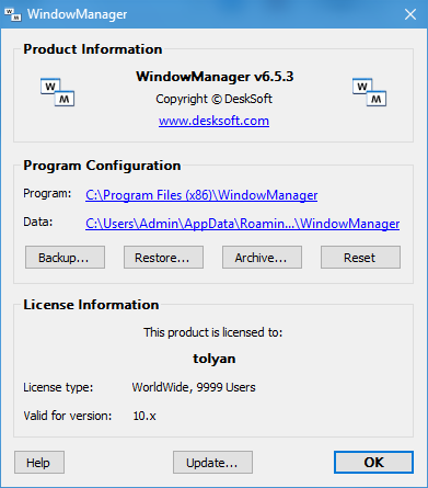 DeskSoft WindowManager