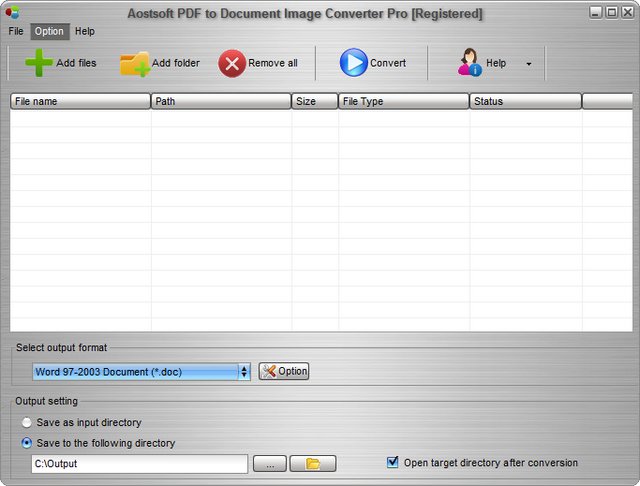 Aostsoft PDF to Document Image Converter Pro 3.9.4