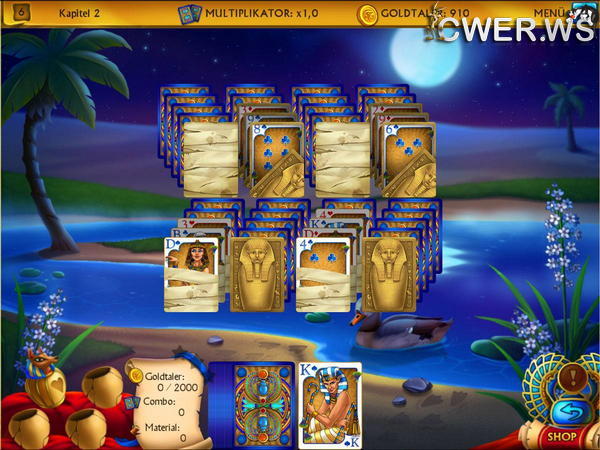 скриншот игры The Artifact of the Pharaoh Solitaire