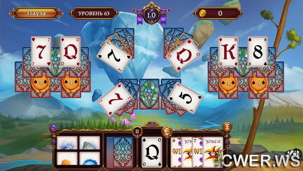 скриншот игры Solitaire Elemental Wizards