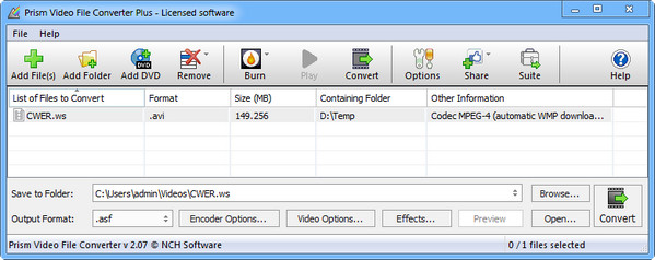 Prism Video File Converterr Plus 2