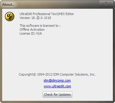 UltraEdit Professional 18.10.0.1018