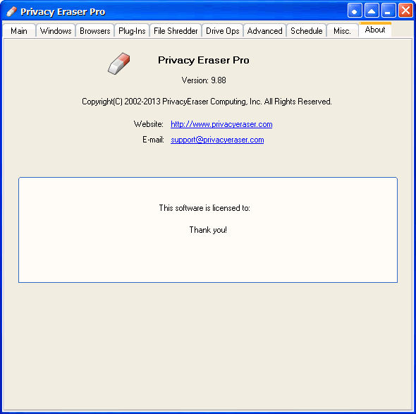 Privacy Eraser Pro 9.88